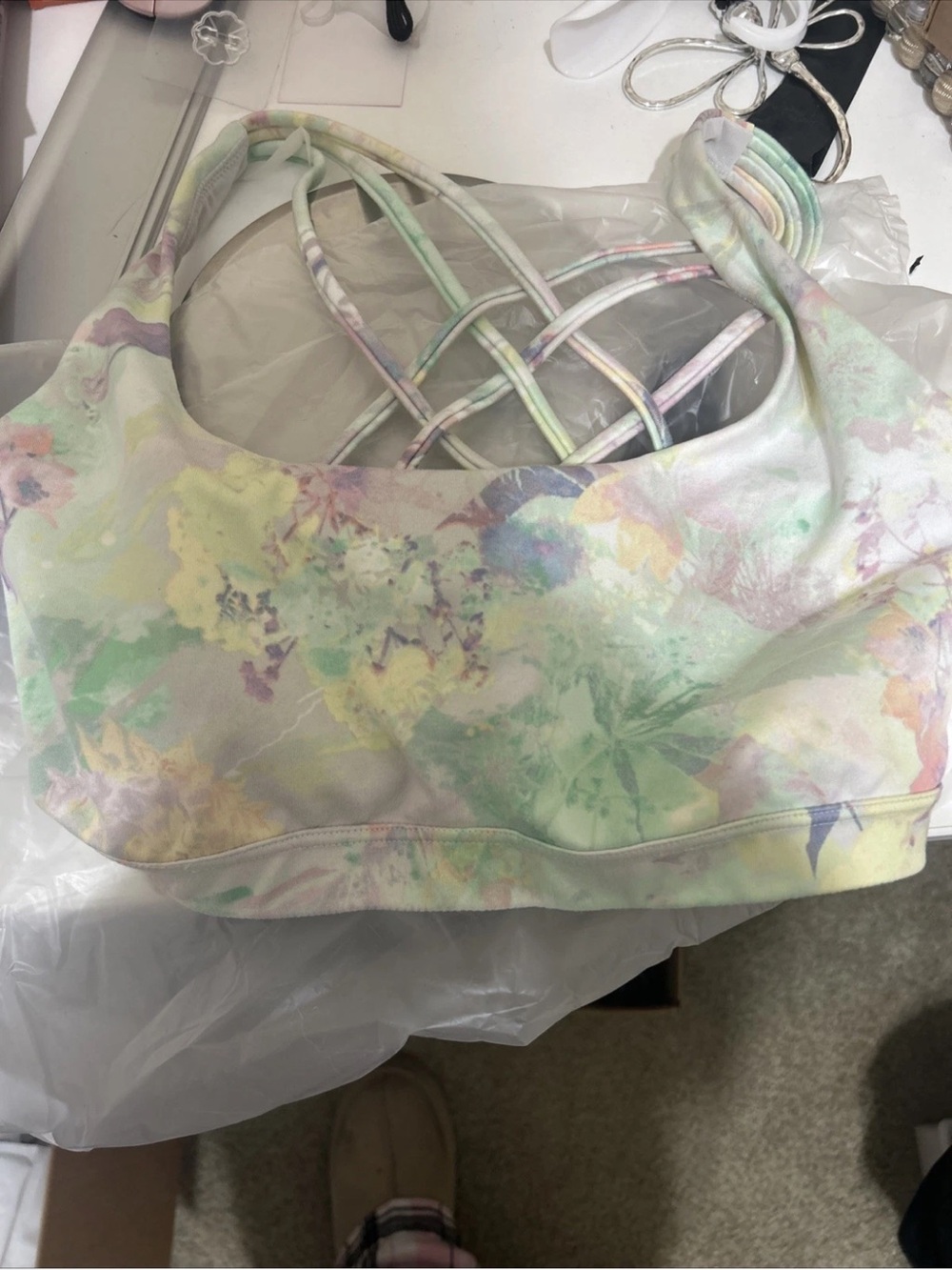 Victoria's Secret VSX Branded Strap Sports Bra NWOT Sz L multi color - Picture 10 of 12